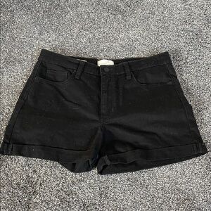 Universal Thread Black High-Rise Cuffed Denim Shorts